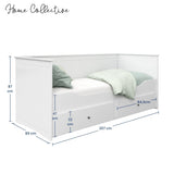 Home Collective Funktionsbett Ausziehbett Daybett Bett mit Schubladen und Matratze | Gästebett Tagesbett Jugendzimmer Schlafzimmer Möbel | ausziehbar auf 160x200 cm mit Rollenführung | weiß
