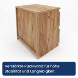 Home Collective Nachttisch Nachtkommode mit 2 Schubladen | Beistelltisch Nachtkonsole Nachtschrank | Schlafzimmer Jugendzimmer Möbel | modernes griffloses Design