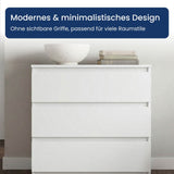 Home Collective Kommode Sideboard mit 3-6 Schubladen | Schubladenkommode Kommodenschrank Anrichte Schrank | Schlafzimmer Jugendzimmer Flur Möbel | modernes griffloses Design