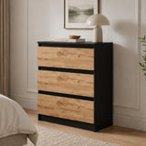 Home Collective Kommode Sideboard mit 3-6 Schubladen | Schubladenkommode Kommodenschrank Anrichte Schrank | Schlafzimmer Jugendzimmer Flur Möbel | modernes griffloses Design