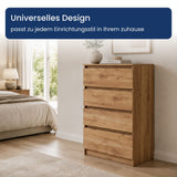 Home Collective Kommode Sideboard mit 3-6 Schubladen | Schubladenkommode Kommodenschrank Anrichte Schrank | Schlafzimmer Jugendzimmer Flur Möbel | modernes griffloses Design