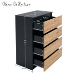 Home Collective Kommode Sideboard mit 3-6 Schubladen | Schubladenkommode Kommodenschrank Anrichte Schrank | Schlafzimmer Jugendzimmer Flur Möbel | modernes griffloses Design