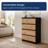 Home Collective Kommode Sideboard mit 3-6 Schubladen | Schubladenkommode Kommodenschrank Anrichte Schrank | Schlafzimmer Jugendzimmer Flur Möbel | modernes griffloses Design