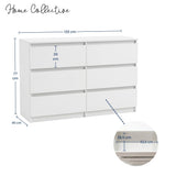 Home Collective Kommode Sideboard mit 3-6 Schubladen | Schubladenkommode Kommodenschrank Anrichte Schrank | Schlafzimmer Jugendzimmer Flur Möbel | modernes griffloses Design