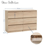 Home Collective Kommode Sideboard mit 3-6 Schubladen | Schubladenkommode Kommodenschrank Anrichte Schrank | Schlafzimmer Jugendzimmer Flur Möbel | modernes griffloses Design