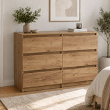 Home Collective Kommode Sideboard mit 3-6 Schubladen | Schubladenkommode Kommodenschrank Anrichte Schrank | Schlafzimmer Jugendzimmer Flur Möbel | modernes griffloses Design