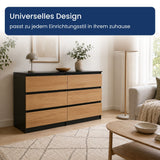 Home Collective Kommode Sideboard mit 3-6 Schubladen | Schubladenkommode Kommodenschrank Anrichte Schrank | Schlafzimmer Jugendzimmer Flur Möbel | modernes griffloses Design