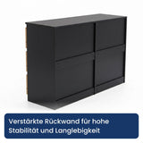 Home Collective Kommode Sideboard mit 3-6 Schubladen | Schubladenkommode Kommodenschrank Anrichte Schrank | Schlafzimmer Jugendzimmer Flur Möbel | modernes griffloses Design