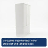 Home Collective Schrank Mehrzweckschrank Kleiderschrank 90x50x180 cm | Garderobenschrank Aktenschrank Hochschrank | 2 Türen & 2 Schubladen | griffloses Design robuster Holzwerkstoff