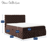 Home Collective Boxspringbett Polsterbett Doppelbett Bett mit Stauraum | Topper inklusive | modernes Design Schlafzimmer Jugendzimmer Möbel