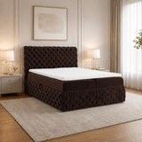Home Collective Boxspringbett Polsterbett Doppelbett Bett mit Stauraum | Topper inklusive | modernes Design Schlafzimmer Jugendzimmer Möbel