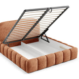 Home Collective Polsterbett Doppelbett Bett Bubble mit Stauraum und Metall-Lattenrost | Schlafzimmer Jugendzimmer Möbel | weicher Stoff modernes Design mit Steppung