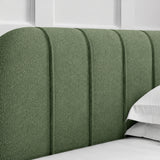 Home Collective Polsterbett Doppelbett Bett mit Stauraum und Metall-Lattenrost | Schlafzimmer Jugendzimmer Möbel | weicher Stoff modernes Design Längspolsterung