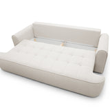 Home Collective Sofa Couch Schlafsofa ausziehbar inkl. Bettkasten Schlafcouch Gästebett 250 cm | weicher Velours & Easy Clean | Wohnzimmer Sofa quadratische Steppung | inkl. Kissen
