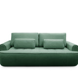 Home Collective Sofa Couch Schlafsofa ausziehbar inkl. Bettkasten Schlafcouch Gästebett 250 cm | weicher Velours & Easy Clean | Wohnzimmer Sofa quadratische Steppung | inkl. Kissen