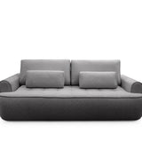 Home Collective Sofa Couch Schlafsofa ausziehbar inkl. Bettkasten Schlafcouch Gästebett 250 cm | weicher Velours & Easy Clean | Wohnzimmer Sofa quadratische Steppung | inkl. Kissen
