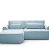 Home Collective Ecksofa Sofa Couch Wohnlandschaft ausziehbar inkl. Bettkasten Schlafsofa Gästebett 260x165 cm | weicher Velours & Easy Clean | Wohnzimmer Sofa L-Form | inkl. Kissen