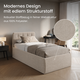 Home Collective Polsterbett 100x200 | 120x200 | 140x200 | 160x200 | 180x200 | 200x200 Doppelbett Bett mit verstellbarem Lattenrost & Stauraum