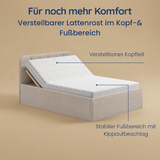 Home Collective Polsterbett 100x200 | 120x200 | 140x200 | 160x200 | 180x200 | 200x200 Doppelbett Bett mit verstellbarem Lattenrost & Stauraum
