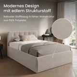 Home Collective Polsterbett 100x200 | 120x200 | 140x200 | 160x200 | 180x200 | 200x200 Doppelbett Bett mit verstellbarem Lattenrost & Stauraum