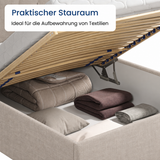 Home Collective Polsterbett 100x200 | 120x200 | 140x200 | 160x200 | 180x200 | 200x200 Doppelbett Bett mit verstellbarem Lattenrost & Stauraum