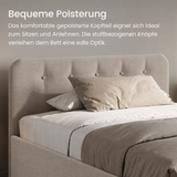 Home Collective Polsterbett 100x200 | 120x200 | 140x200 | 160x200 | 180x200 | 200x200 Doppelbett Bett mit verstellbarem Lattenrost & Stauraum