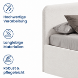 Home Collective Polsterbett Doppelbett Bett mit verstellbarem Lattenrost & Stauraum, wählbare Matratze (Federkern H2 / Kaltschaum H3) viele Größen verfügbar Kordstoff