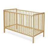 Babybett Kinderbett 60x120 Gitterbett Baby Bett Komplett-Set Beistellbett mitwachsend, Lattenrost höhenverstellbar mit abnehmbaren Sprossen | weiß Kiefer-Vollholz