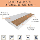 Kids Collective Kinderbett 70x140 / 80x160 Komplett Set inkl. Matratze, Lattenrost, Schublade & Rausfallschutz | Einzelbett für Kinder von 2 – 10 Jahren | weiß mit wählbarem Motiv