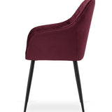 Polsterstuhl Esszimmerstuhl Stuhl Wohnzimmerstuhl - ideal für Wohnzimmer, Büro, Schlafzimmer, Esszimmer oder Wartezimmer - langlebige und bequeme Sitzlösung - schwarze Beine