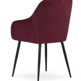 Polsterstuhl Esszimmerstuhl Stuhl Wohnzimmerstuhl - ideal für Wohnzimmer, Büro, Schlafzimmer, Esszimmer oder Wartezimmer - langlebige und bequeme Sitzlösung - schwarze Beine