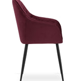 Polsterstuhl Esszimmerstuhl Stuhl Wohnzimmerstuhl - ideal für Wohnzimmer, Büro, Schlafzimmer, Esszimmer oder Wartezimmer - langlebige und bequeme Sitzlösung - schwarze Beine