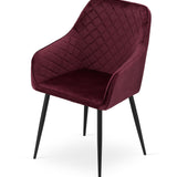 Polsterstuhl Esszimmerstuhl Stuhl Wohnzimmerstuhl - ideal für Wohnzimmer, Büro, Schlafzimmer, Esszimmer oder Wartezimmer - langlebige und bequeme Sitzlösung - schwarze Beine