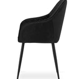 Polsterstuhl Esszimmerstuhl Stuhl Wohnzimmerstuhl - ideal für Wohnzimmer, Büro, Schlafzimmer, Esszimmer oder Wartezimmer - langlebige und bequeme Sitzlösung - schwarze Beine