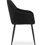 Polsterstuhl Esszimmerstuhl Stuhl Wohnzimmerstuhl - ideal für Wohnzimmer, Büro, Schlafzimmer, Esszimmer oder Wartezimmer - langlebige und bequeme Sitzlösung - schwarze Beine