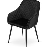 Polsterstuhl Esszimmerstuhl Stuhl Wohnzimmerstuhl - ideal für Wohnzimmer, Büro, Schlafzimmer, Esszimmer oder Wartezimmer - langlebige und bequeme Sitzlösung - schwarze Beine