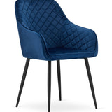 Polsterstuhl Esszimmerstuhl Stuhl Wohnzimmerstuhl - ideal für Wohnzimmer, Büro, Schlafzimmer, Esszimmer oder Wartezimmer - langlebige und bequeme Sitzlösung - schwarze Beine