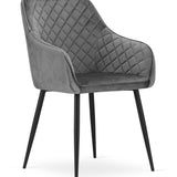 Polsterstuhl Esszimmerstuhl Stuhl Wohnzimmerstuhl - ideal für Wohnzimmer, Büro, Schlafzimmer, Esszimmer oder Wartezimmer - langlebige und bequeme Sitzlösung - schwarze Beine