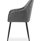 Polsterstuhl Esszimmerstuhl Stuhl Wohnzimmerstuhl - ideal für Wohnzimmer, Büro, Schlafzimmer, Esszimmer oder Wartezimmer - langlebige und bequeme Sitzlösung - schwarze Beine
