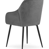 Polsterstuhl Esszimmerstuhl Stuhl Wohnzimmerstuhl - ideal für Wohnzimmer, Büro, Schlafzimmer, Esszimmer oder Wartezimmer - langlebige und bequeme Sitzlösung - schwarze Beine
