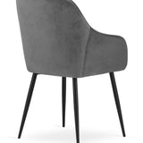 Polsterstuhl Esszimmerstuhl Stuhl Wohnzimmerstuhl - ideal für Wohnzimmer, Büro, Schlafzimmer, Esszimmer oder Wartezimmer - langlebige und bequeme Sitzlösung - schwarze Beine