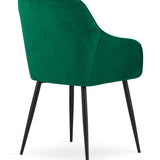 Polsterstuhl Esszimmerstuhl Stuhl Wohnzimmerstuhl - ideal für Wohnzimmer, Büro, Schlafzimmer, Esszimmer oder Wartezimmer - langlebige und bequeme Sitzlösung - schwarze Beine