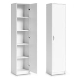 Armoire polyvalente, 40 cm de largeur et 180 cm de hauteur avec quatre étagères, armoire de rangement étroite en bois MDF