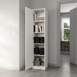 Armoire polyvalente, 40 cm de largeur et 180 cm de hauteur avec quatre étagères, armoire de rangement étroite en bois MDF