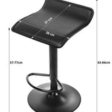 Tabouret de bar chaise de bar avec revêtement en simili cuir en noir | Chaise de bar réglable en hauteur, rotative et chargeable jusqu'à 120 kg