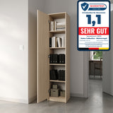 Armoire polyvalente, 40 cm de largeur et 180 cm de hauteur avec quatre étagères, armoire de rangement étroite en bois MDF
