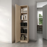 Armoire polyvalente, 40 cm de largeur et 180 cm de hauteur avec quatre étagères, armoire de rangement étroite en bois MDF