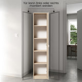 Armoire polyvalente, 40 cm de largeur et 180 cm de hauteur avec quatre étagères, armoire de rangement étroite en bois MDF