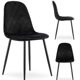 Ensemble de 4 chaises rembourrées, chaises de salle à manger, chaises de salon, rembourrées, 4x couleurs différentes
