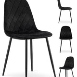 Ensemble de 4 chaises rembourrées, chaises de salle à manger, chaises de salon, rembourrées, 4x couleurs différentes